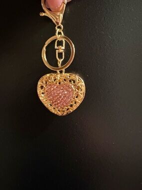 Large heart bag charm
